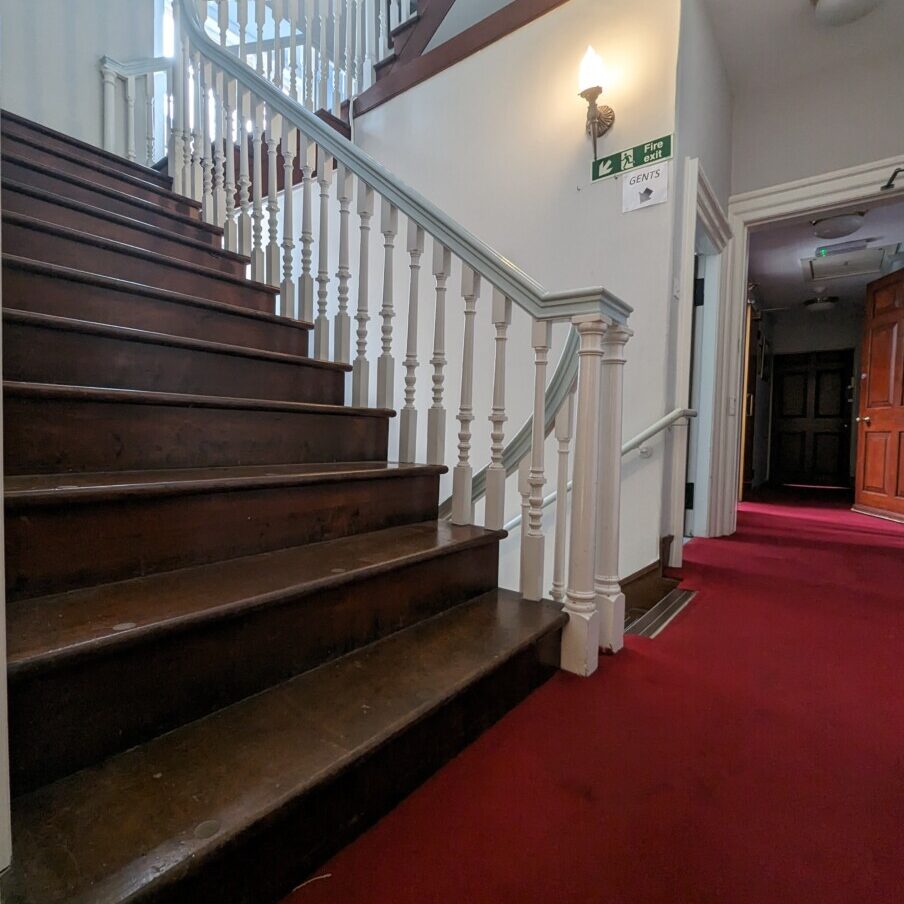 Berwick Town Hall Side Entrance First Floor Lobby and Stairwell Accessibility